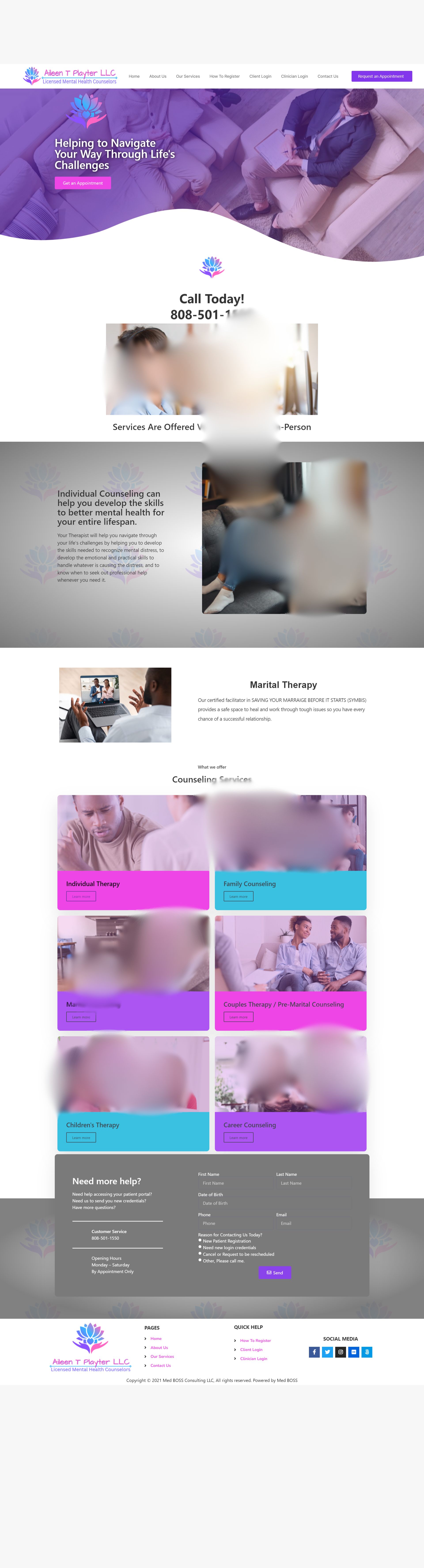 aileen t playter medical cousiling website portfolio